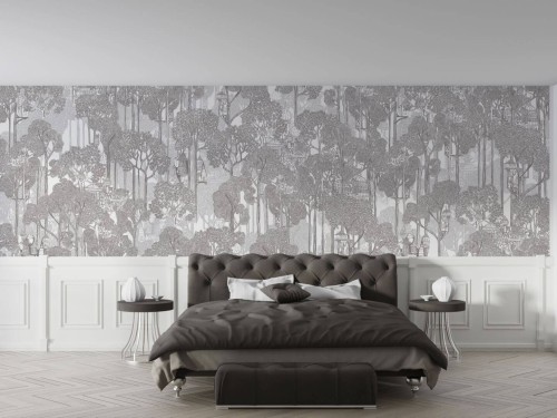 Fototapeta drzewa i budynki Wall & More MORI 2452 12B