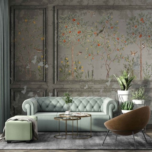 Fototapeta freski na podniszczonej ścianie Wall & More ORCHADIA 2496 12A