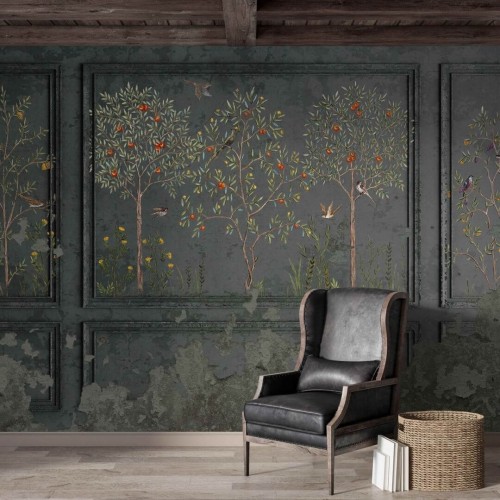 Fototapeta freski na podniszczonej ścianie Wall & More ORCHADIA 2497 17B
