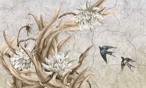 Fototapeta kwiaty i ptaki Wall & More PRIMAVERA 2461 21A