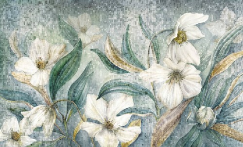 Fototapeta kwiaty mozaika Wall & More SEVILLA 2470 24B