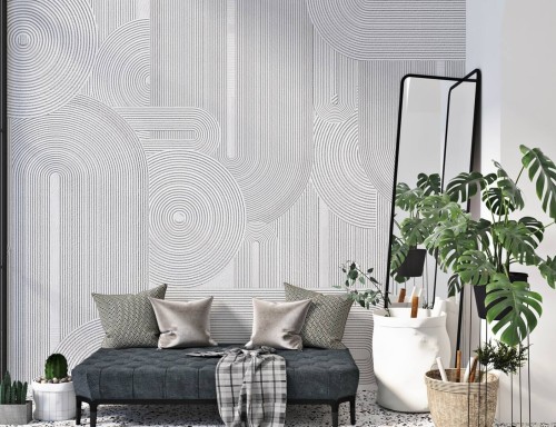 Fototapeta geometryczna linie Wall & More ZEN 2493 32B