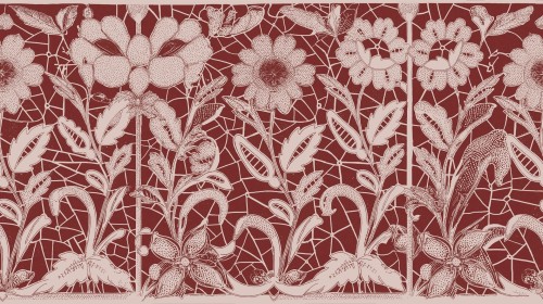 Fototapeta pod prysznic haftowane kwiaty Wall&Deco WET_BV2402 Bovary WET SYSTEM 2024-2