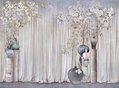 Fototapeta pod prysznic zasłony i kwiaty Wall&Deco WET_PR2402 Privé WET SYSTEM 2024-2