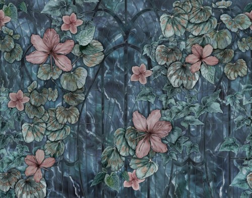 Fototapeta pod prysznic florystyczna Wall&Deco WET_SR2402 Solera WET SYSTEM 2024-2