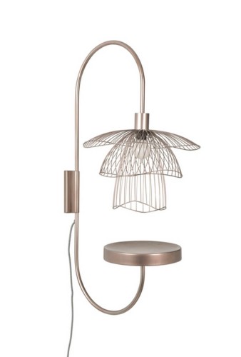 Kinkiet z półką Forestier Papillon XS Cuivre Rose 21012