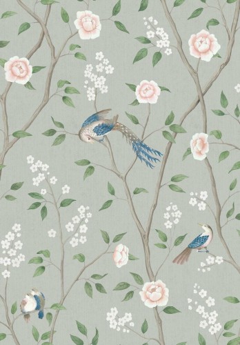 Tapeta w stylu chinoiserie Boras Tapeter 1903 Paradise Birds Icons