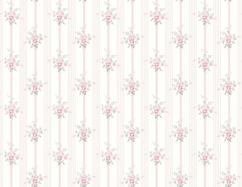 Tapeta paski i bukiety róż Wallquest VI80201 Alice & Rose