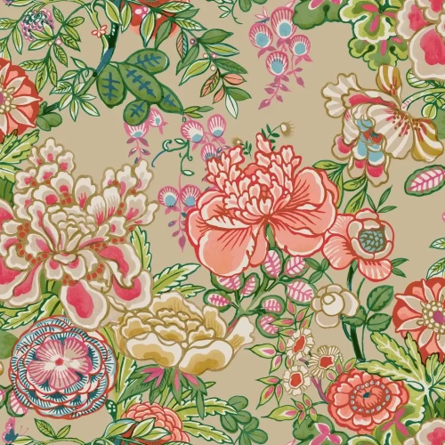 Tapeta kwiaty Thibaut T42019 Peony Garden Sojourn