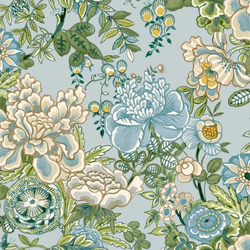 Tapeta kwiaty Thibaut T42020 Peony Garden Sojourn