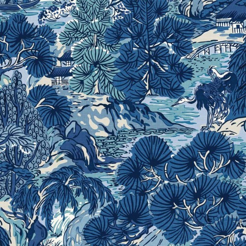 Tapeta krajobraz azjatyckich ogrodów Thibaut T42023 Pagoda Trees Sojourn