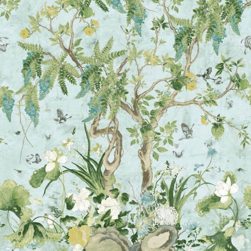 Mural botaniczny vintage Thibaut TM42054 Wild Wisteria Sojourn