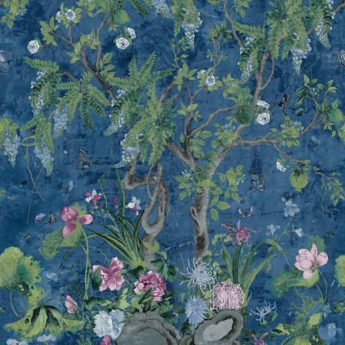 Mural botaniczny vintage Thibaut TM42055 Wild Wisteria Sojourn
