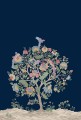 Mural botaniczny drzewo i ptaki Wallquest TJ41402M Mulberry Tree
