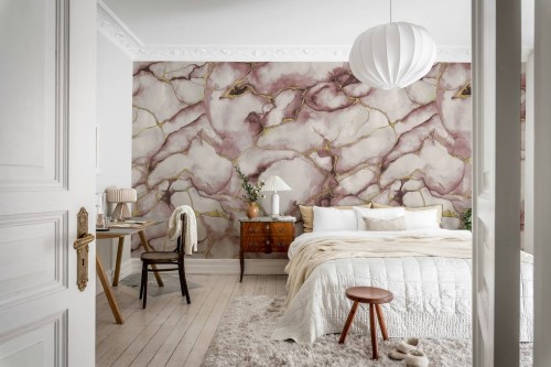 Fototapeta imitująca marmur Rebel Walls R20241 Agate Dreams Pink Hot Pops