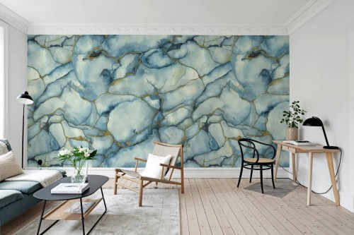 Fototapeta imitująca marmur Rebel Walls R20242 Agate Dreams Blue Hot Pops