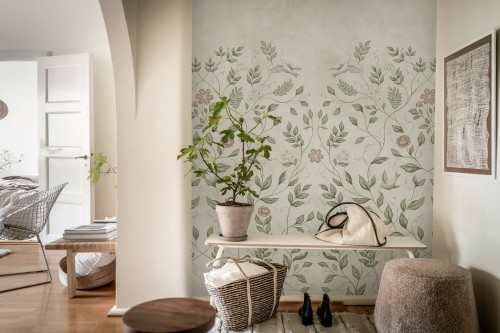 Fototapeta ogród Rebel Walls R20367 Serene Garden Beige Hot Pops