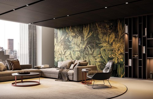 Fototapeta ekskluzywna natura z cętkami Instabilelab CHANEL Gold 24K