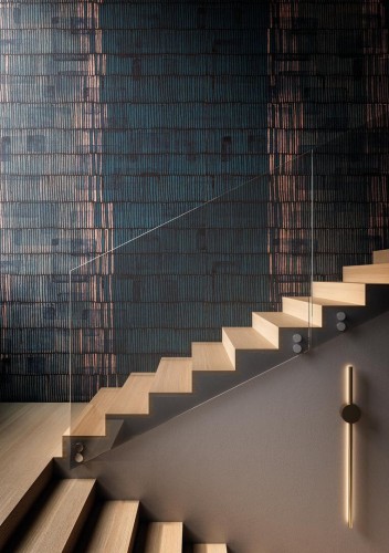 Fototapeta abstrakcyjna geometryczna Instabilelab DAISY Rose Gold 24K