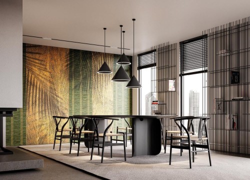 Fototapeta liście Instabilelab MALLORY Gold 24K