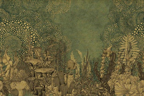 Fototapeta podwodna roślinność Instabilelab MARIGOLD Gold 24K