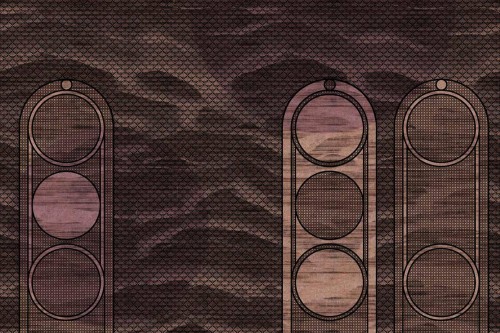 Fototapeta w stylu art-deco Instabilelab OFELIA Rose Gold 24K