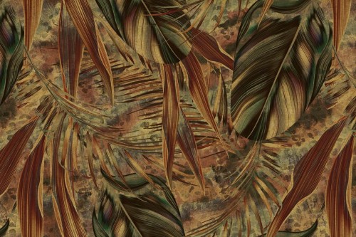 Fototapeta tropikalne liście Instabilelab PAULINE Gold 24K