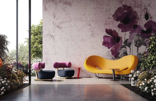 Fototapeta kwiaty i geometria Instabilelab Cataleja 01 Memories