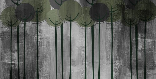 Fototapeta stylizowane drzewa Instabilelab Cespico 03 Memories