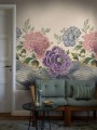 Mural stylizowane kwiaty i fale Boras Tapeter Studio 9635W Wavef Flowers