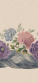 Mural stylizowane kwiaty i fale Boras Tapeter Studio 9635W Wavef Flowers