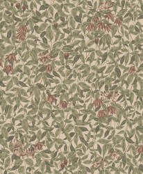 Tapeta liście i kwiaty Sandberg S10557 Linnea Burgundy Tradgarden