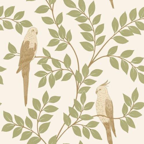 Tapeta tropikalna papugi i liście Caselio BORN 106527070 Equateur Borneo