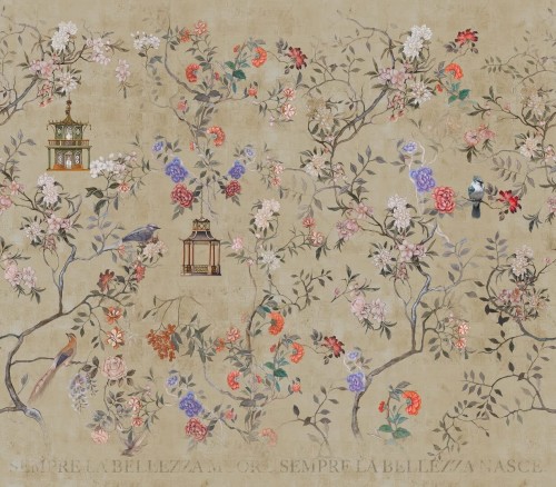 Fototapeta w stylu chinoiserie Wall&Deco WDOG2502 Oriental Gold Contemporary 2025