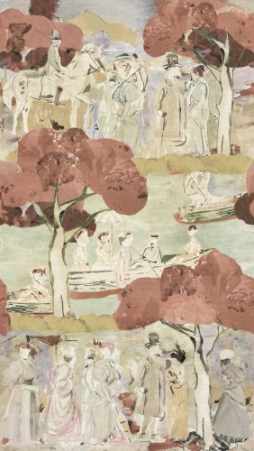 Fototapeta akwarelowe scenki rodzajowe Wall&Deco WDVC2502 Vacances Contemporary 2025