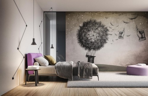 Fototapeta marzycielska - dmuchawiec i kapelusz Instabilelab The Dream 01 Memories