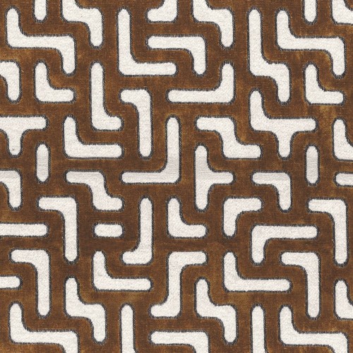 Tkanina obiciowa ze wzorem labiryntu Casamance 43970234 Bryce West Dream