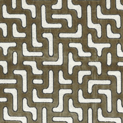 Tkanina obiciowa ze wzorem labiryntu Casamance 43970441 Bryce West Dream