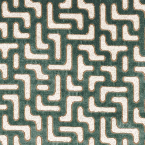 Tkanina obiciowa ze wzorem labiryntu Casamance 43970525 Bryce West Dream