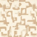 Tkanina haftowana z geometrycznym wzorem Casamance 45660122 Colorado West Dream