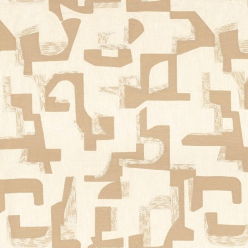 Tkanina haftowana z geometrycznym wzorem Casamance 45660122 Colorado West Dream