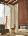 Tkanina haftowana z geometrycznym wzorem Casamance 45660122 Colorado West Dream