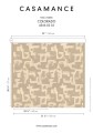 Tkanina haftowana z geometrycznym wzorem Casamance 45660233 Colorado West Dream