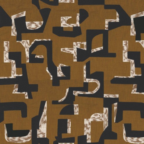 Tkanina haftowana z geometrycznym wzorem Casamance 45660325 Colorado West Dream