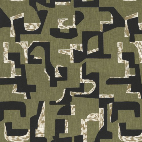 Tkanina haftowana z geometrycznym wzorem Casamance 45660436 Colorado West Dream