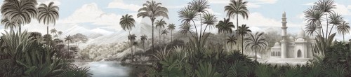Fototapeta egzotyczny krajobraz natury z elementami architektury London Art BNV05 A Les Reves Orientaux Tale Books: Bon Voyage Cap.1