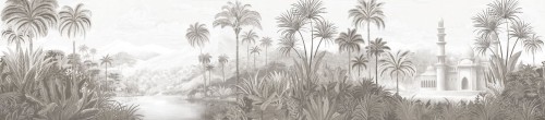 Fototapeta egzotyczny krajobraz natury z elementami architektury London Art BNV05 D Les Reves Orientaux Tale Books: Bon Voyage Cap.1