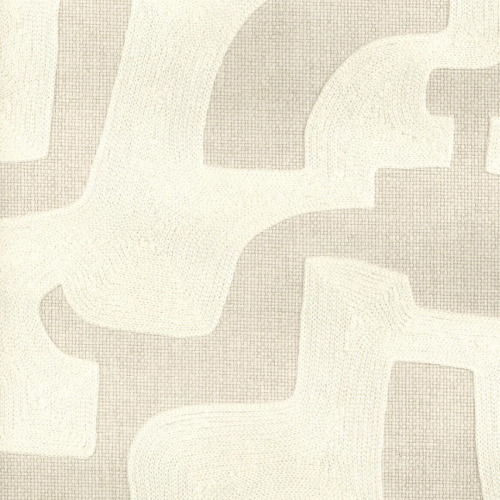 Tapeta z haftowanym organicznym wzorem Casamance 71820104 Sonate Traversee