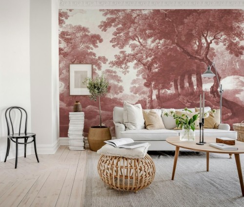 Fototapeta krajobraz natury Rebel Walls R20917 The Vintage Grove Burgundy Hot Pops