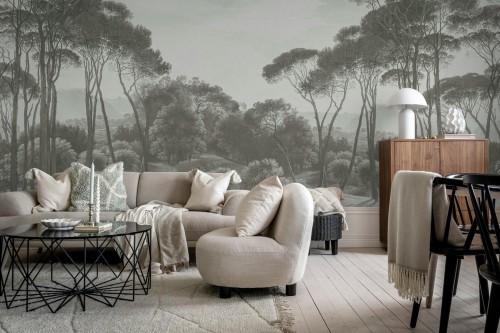 Fototapeta krajobraz natury vintage Rebel Walls R20918 Pine Wood Gray Hot Pops